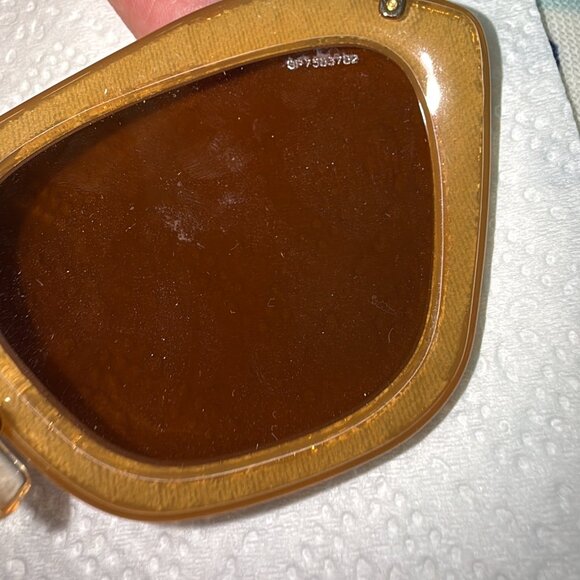 Miu Miu glitter gold cat eye sunglasses